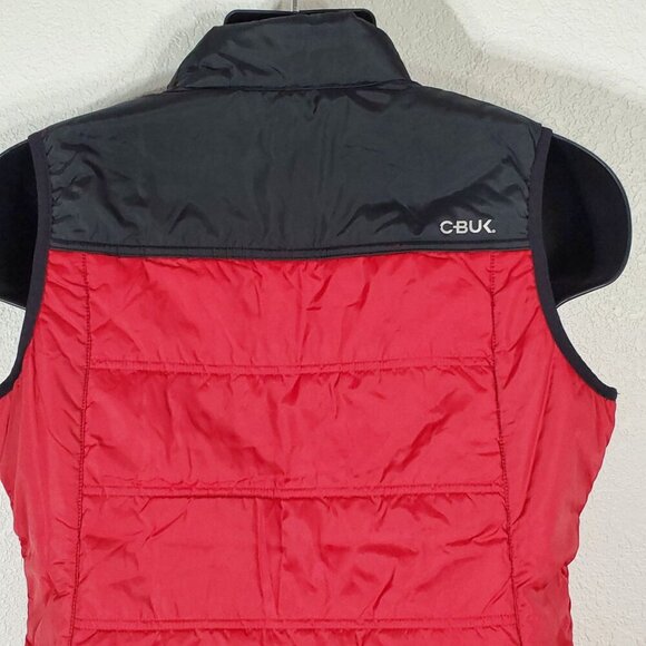 Cbuk By Cutter & Buck Womens Puffer Vest Medium Red, Gray & Black Colorblock - Picture 5 of 10